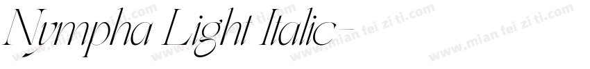 Nympha Light Italic字体转换
